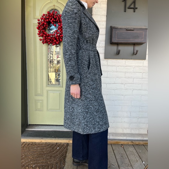 Grey Steve Madden Trench Coat Size Small - Picture 3 of 4